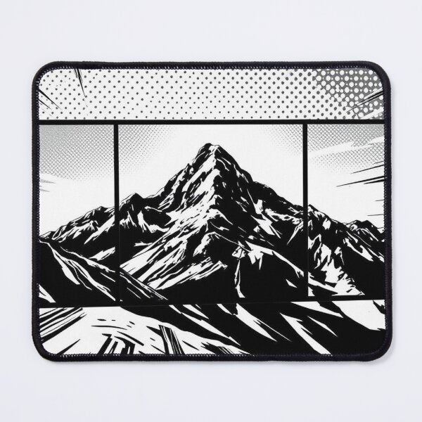Item preview, Framed Radiance – Comic Burst Mountain - Pop Art Mountain Landscape Love designed and sold by Benito Del Ray.