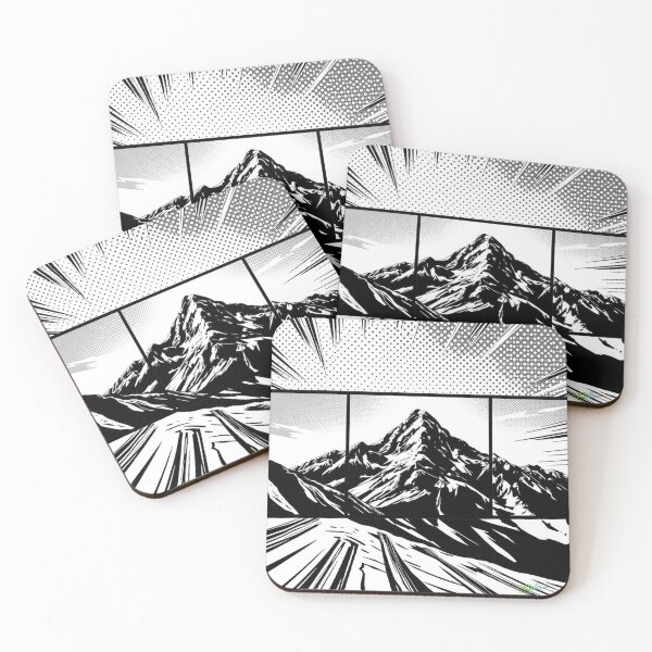 Item preview, Framed Radiance – Comic Burst Mountain - Pop Art Mountain Landscape Love designed and sold by Benito Del Ray.