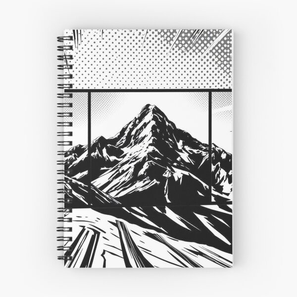Item preview, Framed Radiance – Comic Burst Mountain - Pop Art Mountain Landscape Love  designed and sold by Benito Del Ray.
