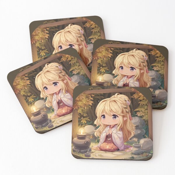 Item preview, Kawaii Shrine Maiden in forest designed and sold by RedPandi art.