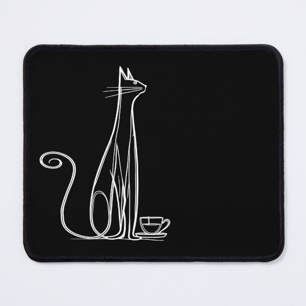 Item preview, minimalist graphics for cat and coffee lovers, designed and sold by miro-bob-design.