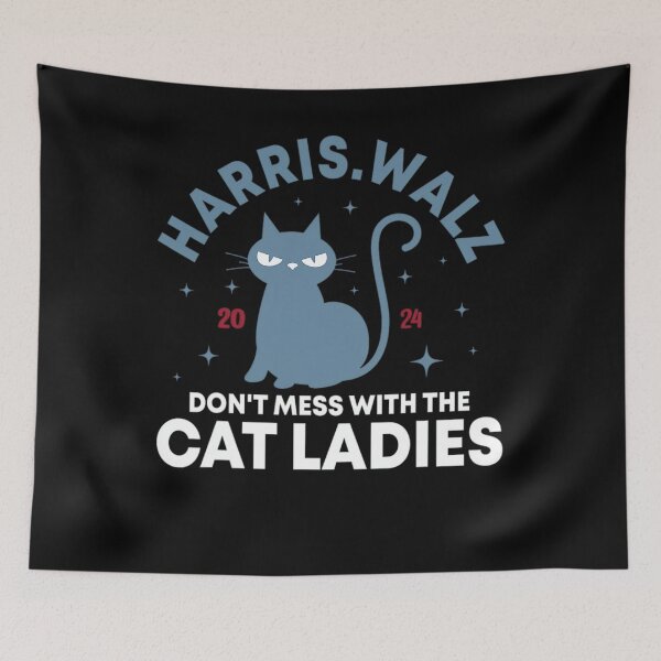 Item preview, Harris Waltz Don'T Mess With The Cat Ladies For Kamala Harris And Tim Walz Fan, Gift For Vote Blue designed and sold by RussellSosaC.