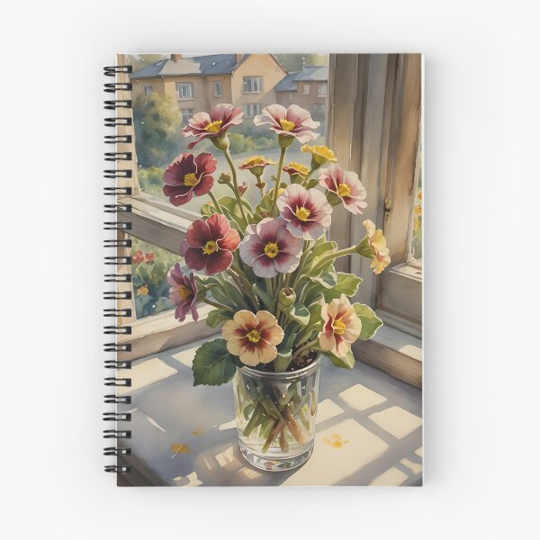 Item preview, Alpine auricula flowers at windowsill placement  designed and sold by Ponted.