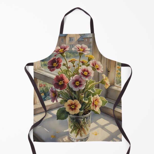 Item preview, Alpine auricula flowers at windowsill placement  designed and sold by Ponted.