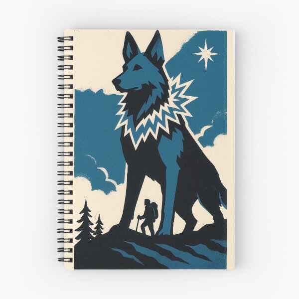 Item preview, Swiss Shepherd Mythic Linocut Poster designed and sold by Flying Doggo.