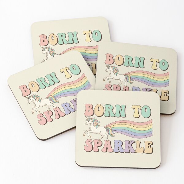 Item preview, Born to Sparkle Retro Unicorn Design designed and sold by Imaginationbeyond.