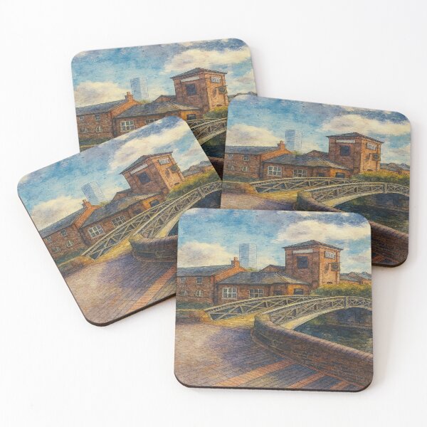 Item preview, Birmingham Canal Watercolor – Cityscape Art Print designed and sold by Mdlezieyes.