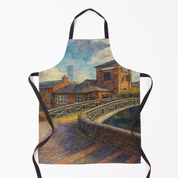 Item preview, Birmingham Canal Watercolor – Cityscape Art Print designed and sold by Mdlezieyes.