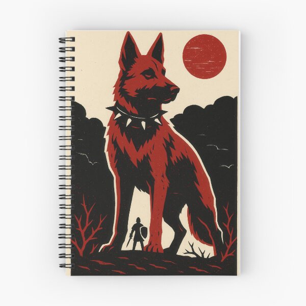Item preview, German Shepherd Blood Moon Poster designed and sold by Flying Doggo.