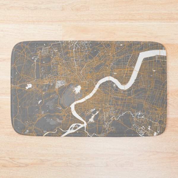 Item preview, Hangzhou City Map of Zhejiang, China - Bauhaus designed and sold by deMAP.