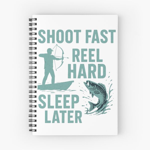 Item preview, Shoot Fast Reel Hard Sleep Later Bowfishing T-Shirt | Funny Archer Fisherman Design designed and sold by CrossCurrent Designs.