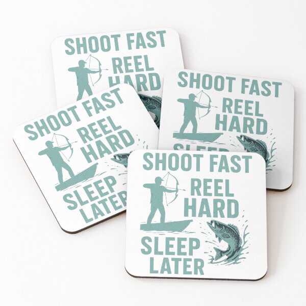 Item preview, Shoot Fast Reel Hard Sleep Later Bowfishing T-Shirt | Funny Archer Fisherman Design designed and sold by CrossCurrent Designs.