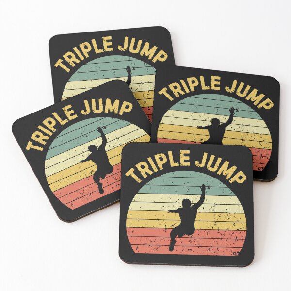 Item preview, Triple Jump Retro Sunset Triple Jumper Silhouette designed and sold by StrideSuccess.