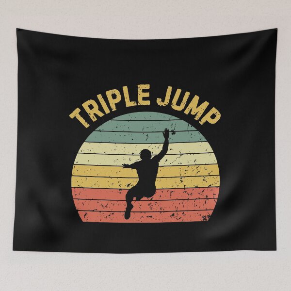 Item preview, Triple Jump Retro Sunset Triple Jumper Silhouette designed and sold by StrideSuccess.