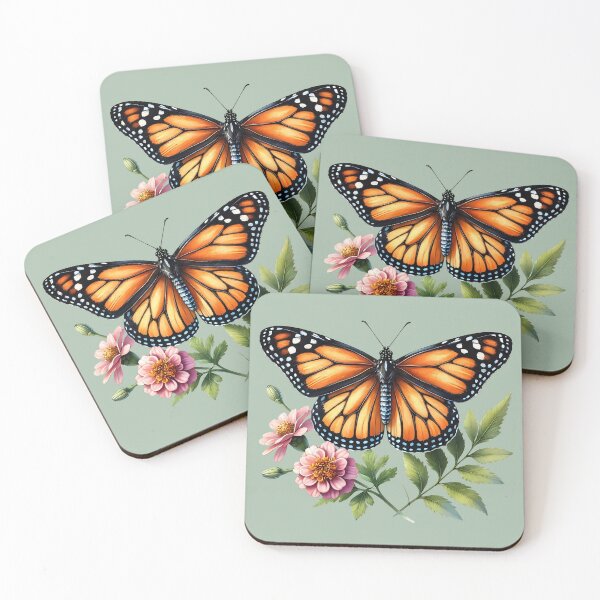 Item preview, Watercolour Monarch Butterfly Floral designed and sold by MoonMonkeyNbear.