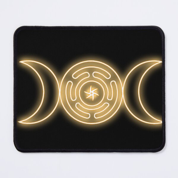 Item preview, Neon Orange Triple moon with Hekate's wheel designed and sold by Lune's crazy world.
