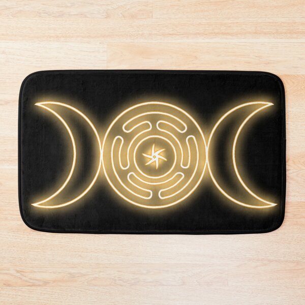 Item preview, Neon Orange Triple moon with Hekate's wheel designed and sold by Lune's crazy world.