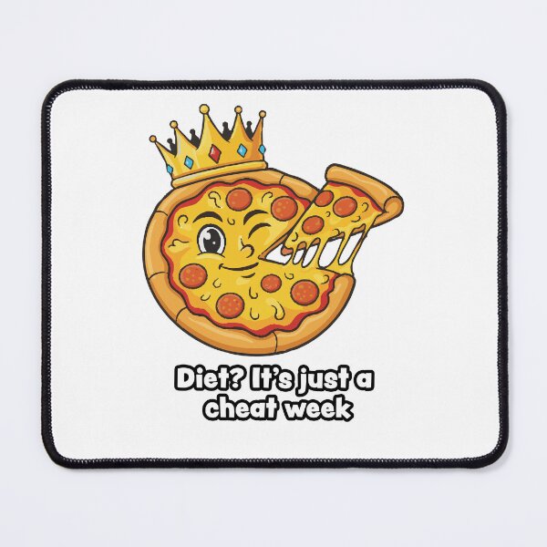 Item preview, Cheat Week Pizza King – Funny Food & Diet Humor Design designed and sold by Fandraw.