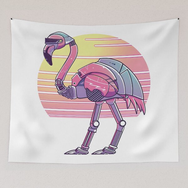 Item preview, Techno Flamingo Sunset designed and sold by Dpixelgalaxy.