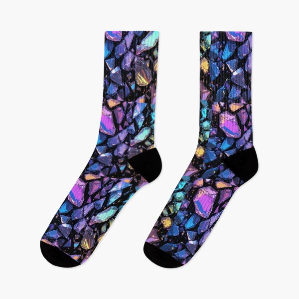 Item preview, Prismatic Crystal Shards on Black Background designed and sold by InezPhotography.