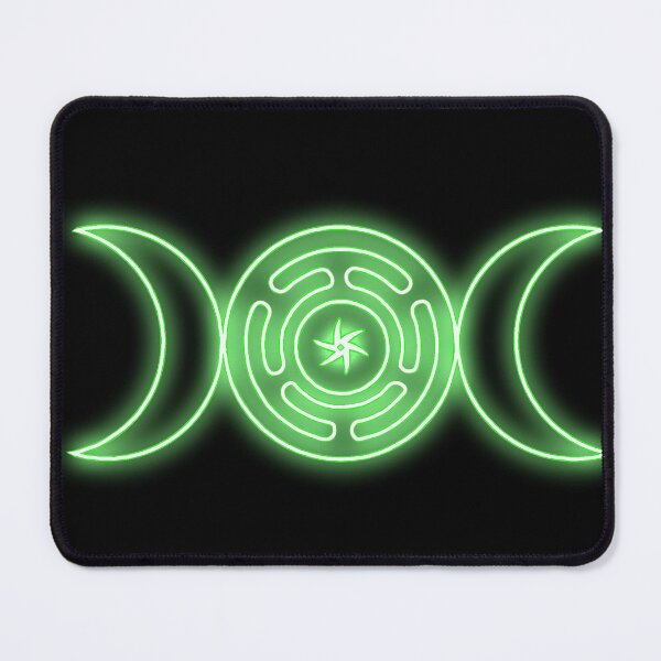 Item preview, Neon Green Triple moon with Hekate's wheel designed and sold by Lune's crazy world.