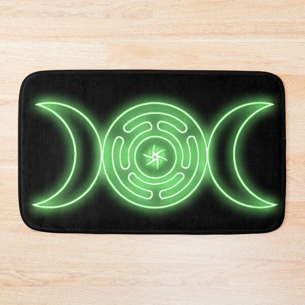 Item preview, Neon Green Triple moon with Hekate's wheel designed and sold by Lune's crazy world.