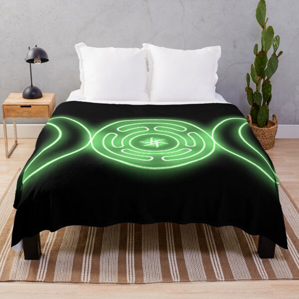 Item preview, Neon Green Triple moon with Hekate's wheel designed and sold by Lune's crazy world.