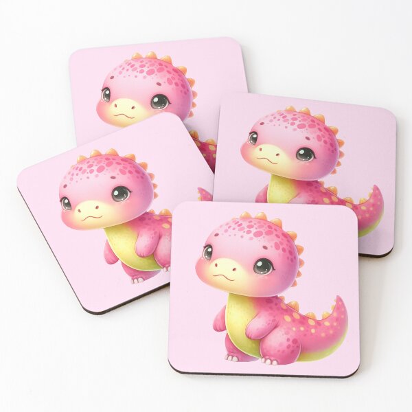 Item preview, Cute Pink Baby Dinosaur Pretty designed and sold by MoonMonkeyNbear.