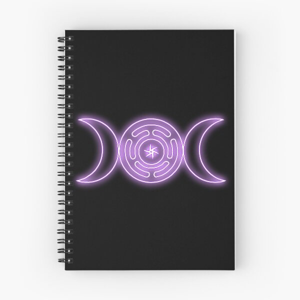 Item preview, Neon Purple Triple moon with Hekate's wheel designed and sold by Lune's crazy world.
