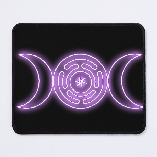 Item preview, Neon Purple Triple moon with Hekate's wheel designed and sold by Lune's crazy world.