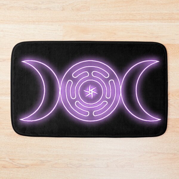 Item preview, Neon Purple Triple moon with Hekate's wheel designed and sold by Lune's crazy world.