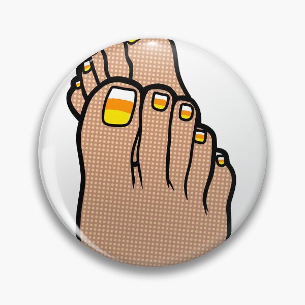 Item preview, Candy Corn Toes Badge designed and sold by SolefulStickers.