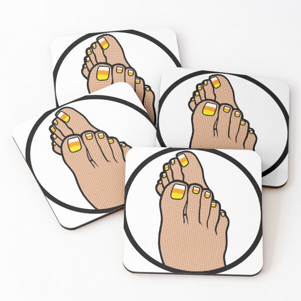Item preview, Candy Corn Toes Badge designed and sold by SolefulStickers.