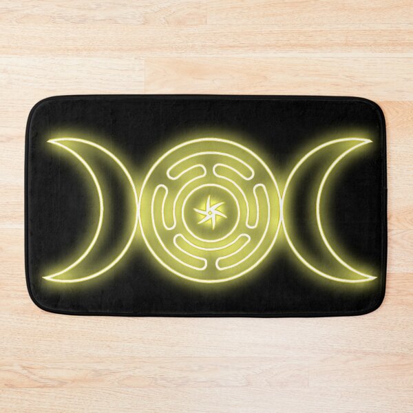 Item preview, Neon Yellow Triple moon with Hekate's wheel designed and sold by Lune's crazy world.