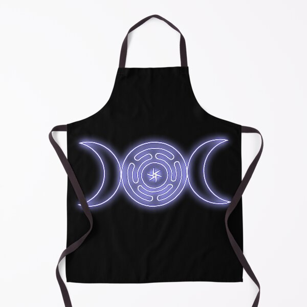Item preview, Neon Blue Triple moon with Hekate's wheel designed and sold by Lune's crazy world.