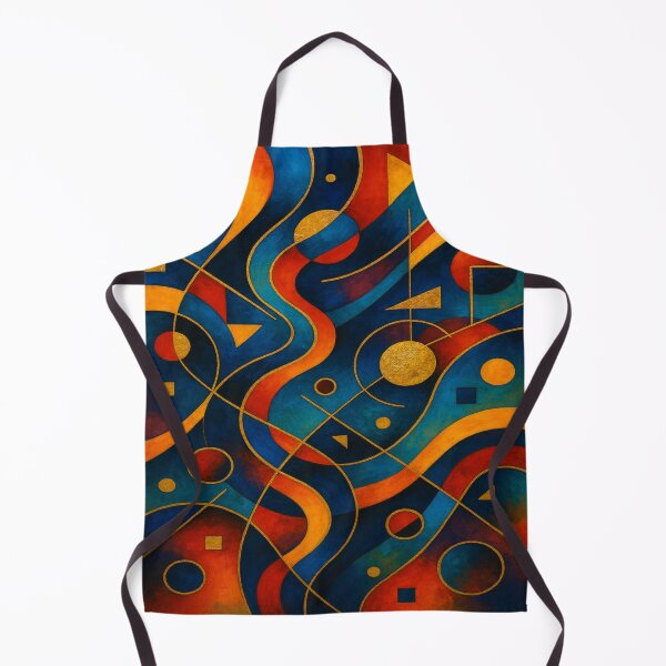 Item preview, Geometric Art – Curvy Shapes & Gold Accents for Modern Spaces designed and sold by FotoworldEdel.