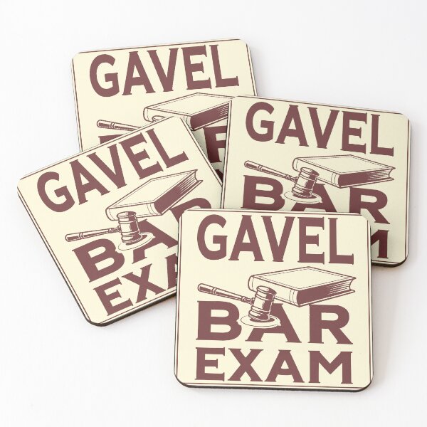 Item preview, Vintage Retro Bar Exam Poster – Bold Distressed Typography with Gavel and Law Book designed and sold by VividOrganica.