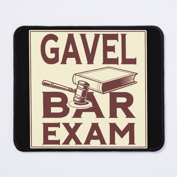 Item preview, Vintage Retro Bar Exam Poster – Bold Distressed Typography with Gavel and Law Book designed and sold by VividOrganica.