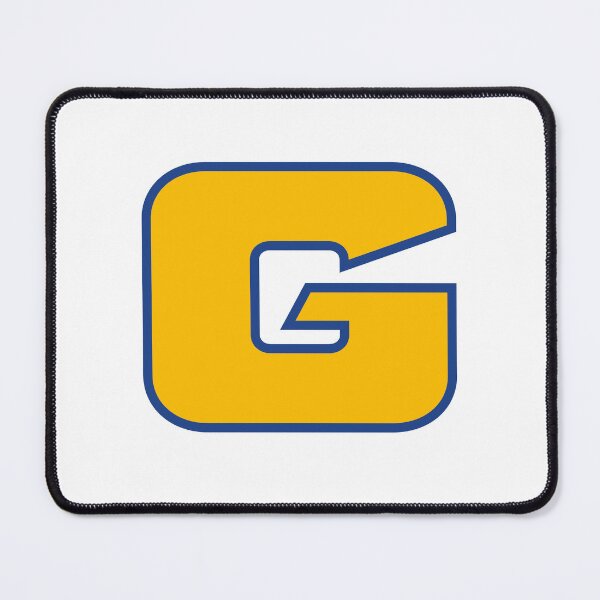 Item preview, G – Minimalistisk gul Göteborgsdesign med blå kontur designed and sold by GBGMotiv.