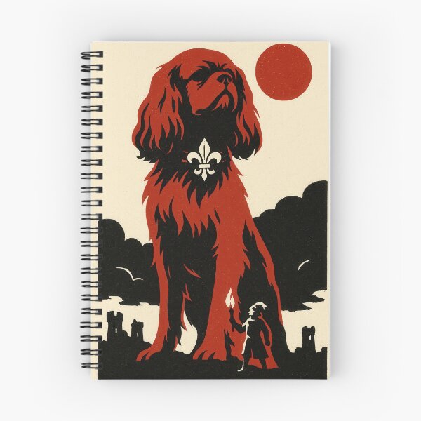Item preview, Cavalier Spaniel Crimson Moon Poster designed and sold by Flying Doggo.