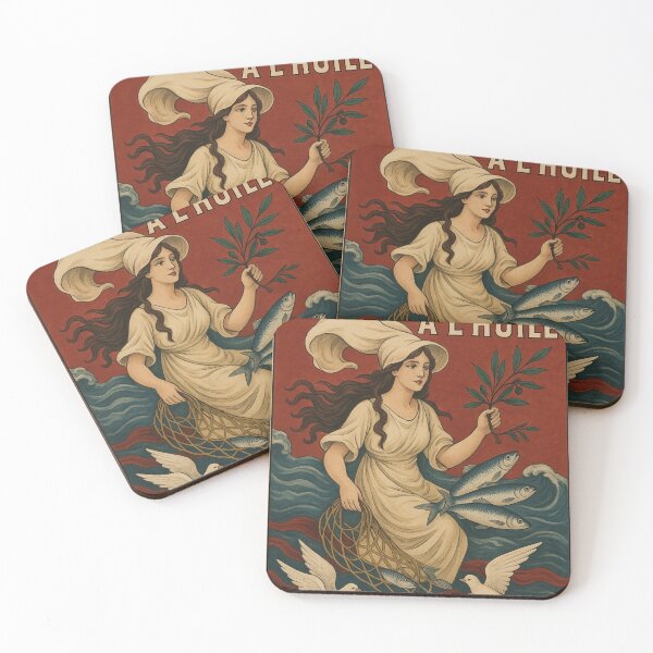 Item preview, Vintage French Sardine Poster Belle Époque Kitchen Wall Art Seafood designed and sold by KishShop.