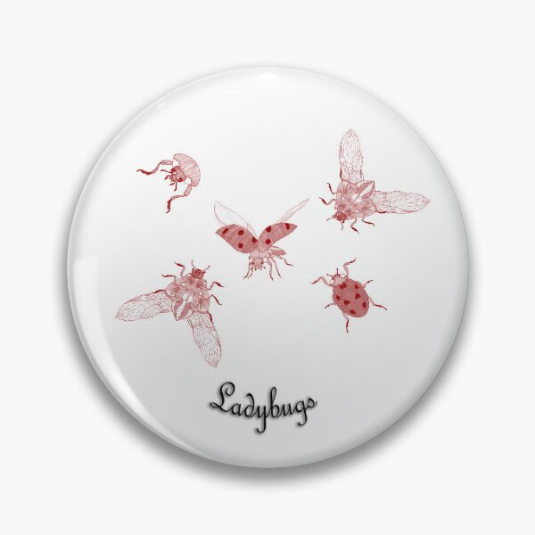 Item preview, Red Ladybugs Line Art Illustration designed and sold by Koszenila.