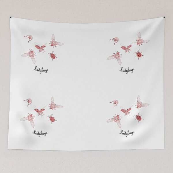 Item preview, Red Ladybugs Line Art Illustration designed and sold by Koszenila.