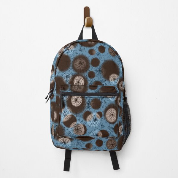 Item preview, Blue and brown pattern with dandelions designed and sold by Dustick.