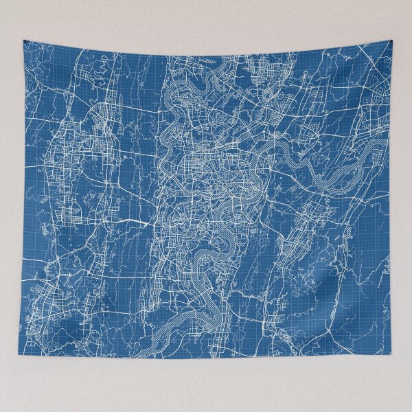 Item preview, Chongqing City Map of China - Blueprint designed and sold by deMAP.