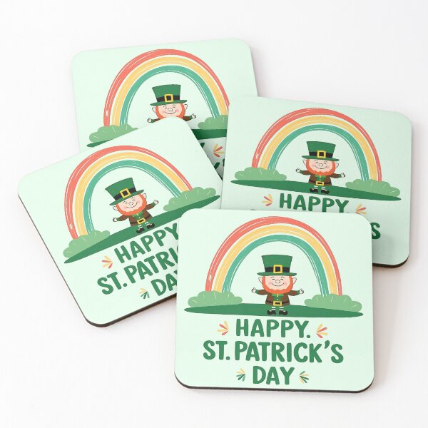 Item preview, Happy St Patricks Day Rainbow Leprechaun designed and sold by MoonMonkeyNbear.