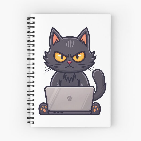Item preview, Cat with laptop designed and sold by DesignGraphica.