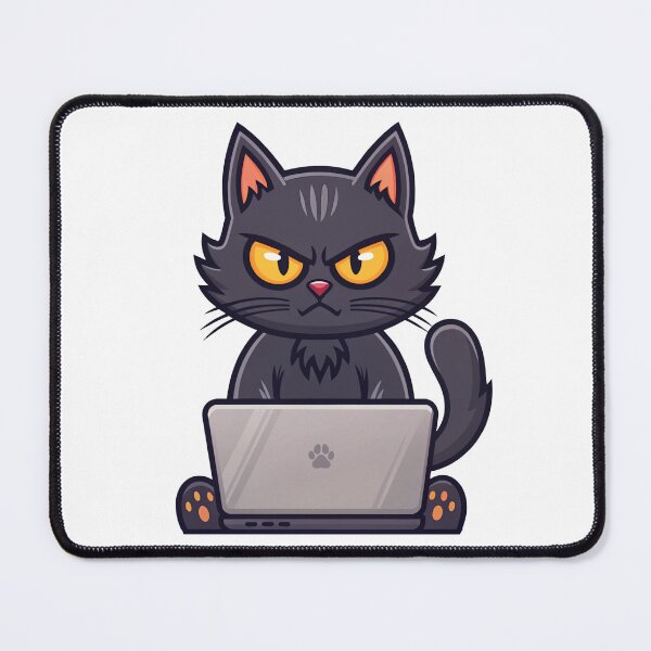 Item preview, Cat with laptop designed and sold by DesignGraphica.