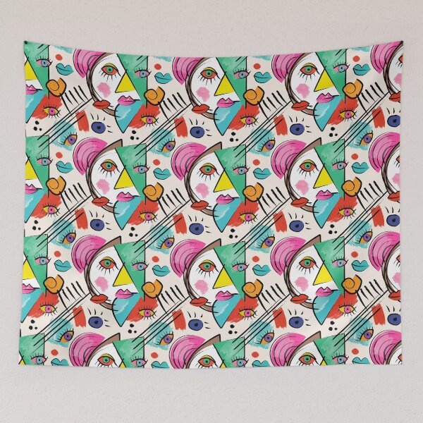 Item preview, Modern Cubism Abstract Artsy Female Faces designed and sold by idovedesign.