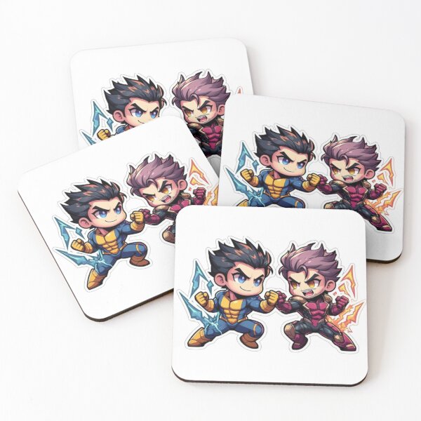 Item preview, Chibi Heroes Battle Villain Duo Art designed and sold by prabhuji.